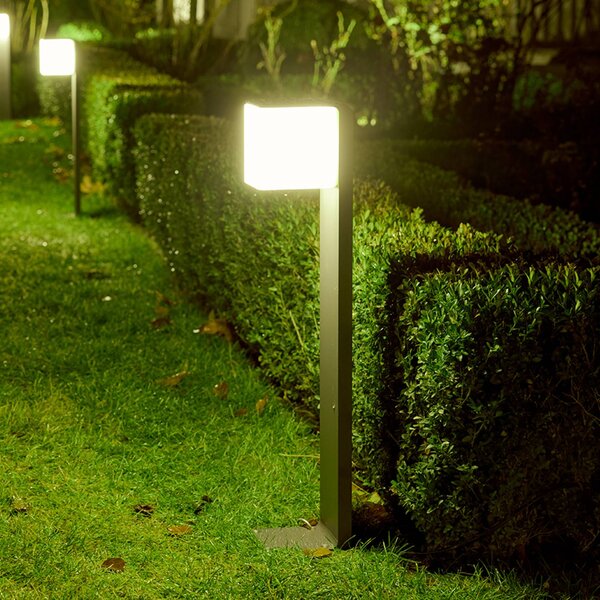 STEINEL GL 80 C LED svetlo na chodník, Bluetooth smart, antracitová farba, Hliník / sivá / zinok, Hliník, Moderný, Osvetlenie príjazdovej cesty