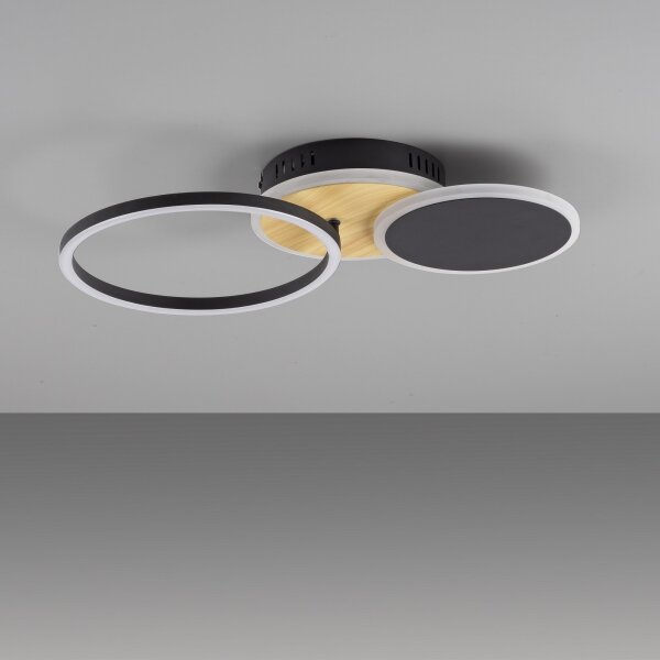 Leuchten Direkt 14116-78 -LED Stropné svietidlo SEVENT LED/25,5W/230V čierna/hnedá
