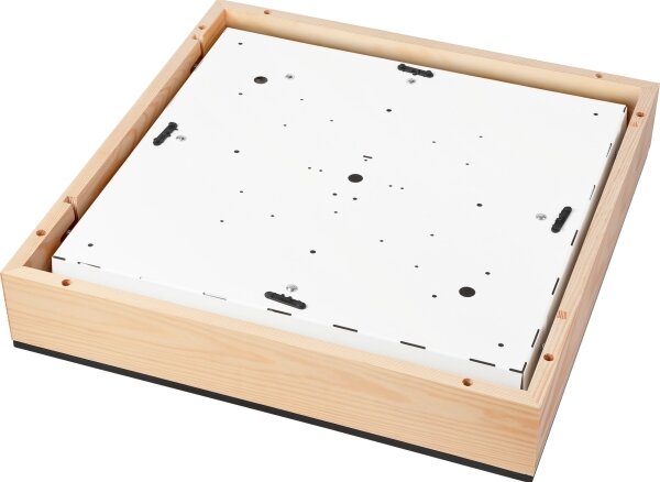 Stropné svietidlo NATURAL SQUARE 4xE27/15W/230V 48x48 cm borovica/čierna