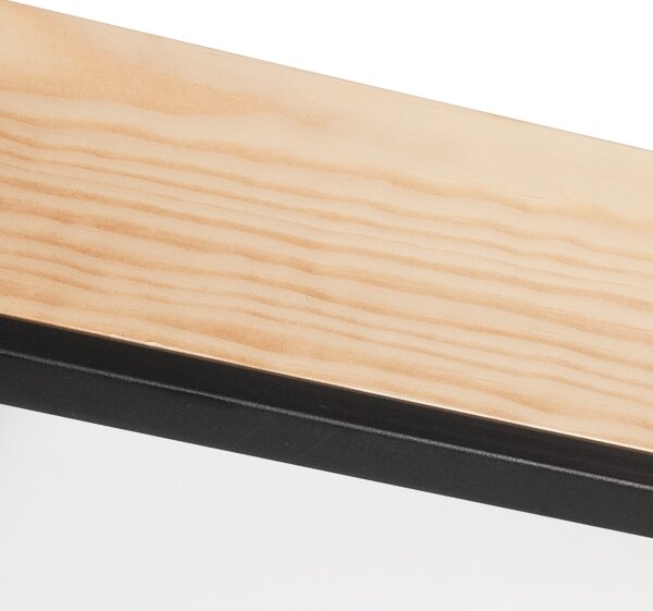 Stropné svietidlo NATURAL SQUARE 4xE27/15W/230V 48x48 cm borovica/čierna