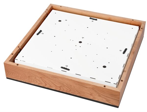 Stropné svietidlo OAK SQUARE 4xE27/15W/230V 48x48 cm dub/čierna