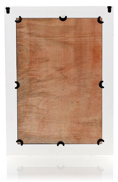 Dekorstudio Zrkadlo v drevenom ráme 48x66cm - biele