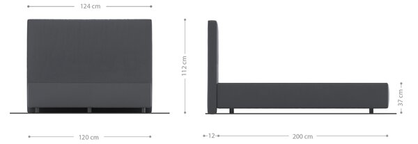 DELIFE Boxspring posteľ Dream-Well 120x200 cm mikrovlákno sivá