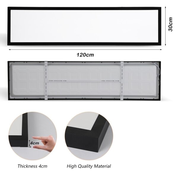 Brilagi - LED kúpeľňové svietidlo FRAME LED/50W/230V 3000/4000/6000K IP44 čierne