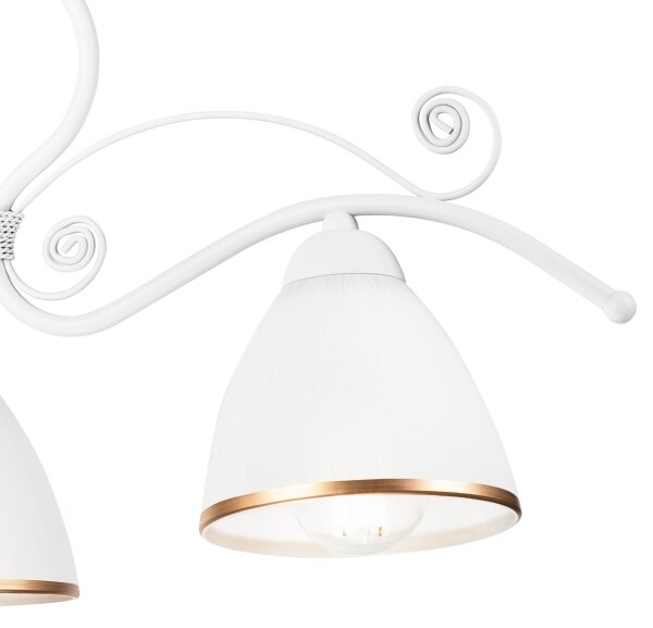Luster na reťazi RETRO II 3xE27/60W/230V biela