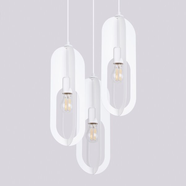 Sollux SL.1361 - Luster na lanku NICUS 3xE27/15W/230V biela