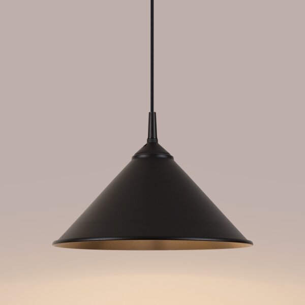 Sollux SL.1326 - Luster na lanku ZUMA 1xE27/15W/230V pr. 30 cm čierna