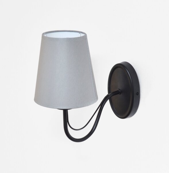 Nástenná lampa MALBO 1xE27/15W/230V šedá/čierna