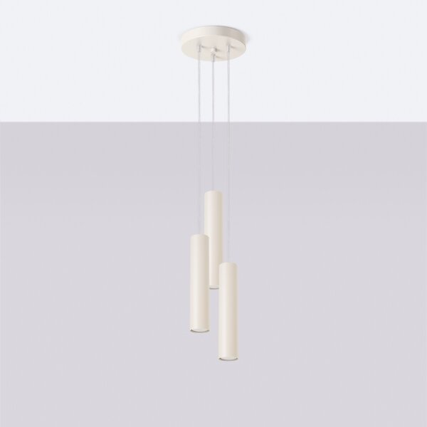Sollux SL.1482 - Luster na lanku LAGOS 3xGU10/10W/230V krémová