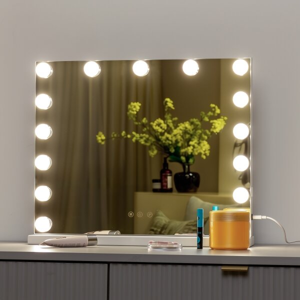 Brilagi - LED stmievateľné make-up zrkadlo HOLLYWOOD LED/15W/230V 3000/4000/6500