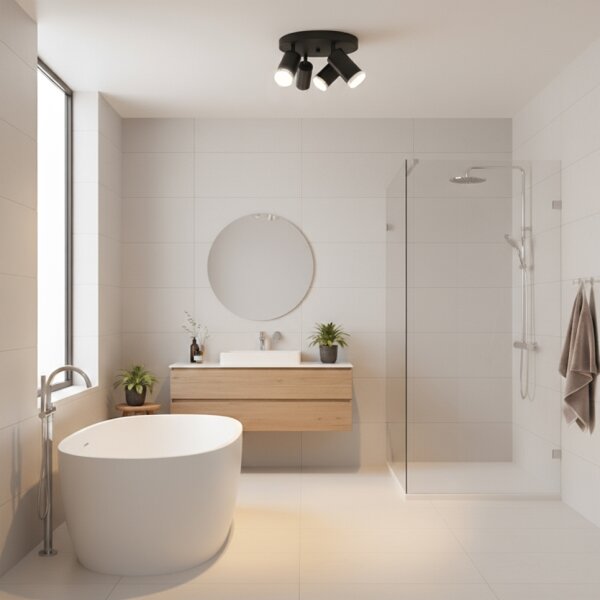 Brilagi - Kúpeľňové bodové svietidlo SELE AQUA 4xGU10/30W/230V IP44 čierna