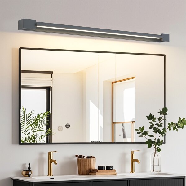 Brilagi - LED kúpeľňové osvetlenie zrkadla AQUA LINE LED/24W/230V 90 cm IP44 antracit