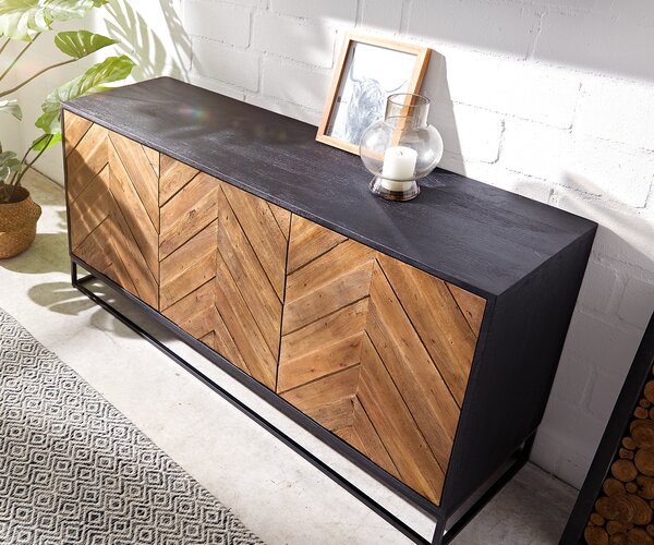 DELIFE Komoda Famke 145 cm mango teak 3 dvierka