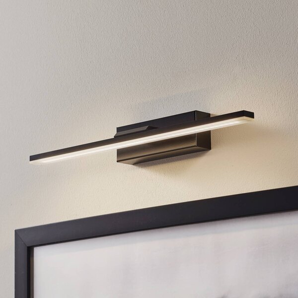 Nástenné svietidlo LED Miroir 40 cm čierne 4000K, Čierna, Kúpeľňa, Hliník, Moderný, Nástenné svietidlo