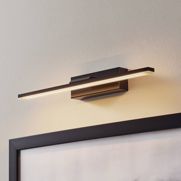 Nástenné svietidlo LED Miroir 40 cm čierne 3000K, Čierna, Kúpeľňa, Hliník, Moderný, Nástenné svietidlo