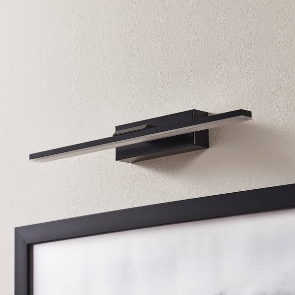 Nástenné svietidlo LED Miroir 40 cm čierne 3000K, Čierna, Kúpeľňa, Hliník, Moderný, Nástenné svietidlo