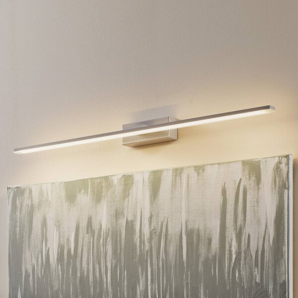MCJ LED nástenné svietidlo Miroir 80 cm hliník 3000K, Hliník / sivá / zinok, Kúpeľňa, Hliník, Moderný, Nástenné svietidlo