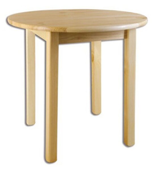 Drevený stôl SONOMA guľatý, priemer 70cm, borovica