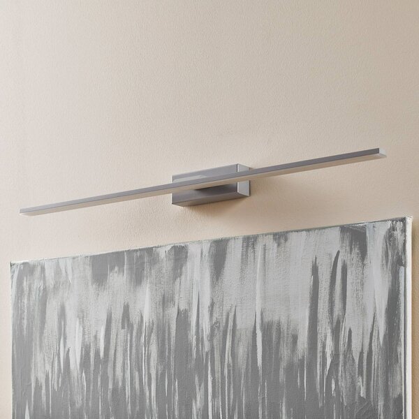 MCJ LED nástenné svietidlo Miroir 80 cm hliník 3000K, Hliník / sivá / zinok, Kúpeľňa, Hliník, Moderný, Nástenné svietidlo