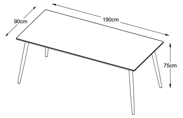 Dizajnový jedálenský stôl Tallys 190 cm dymový dub