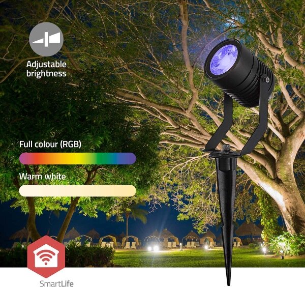 Nedis ZBLOS10RGBW3-SADA 3x LED RGBW stmievateľné vonkajšie svietidlo LED/3W/230V IP65 Wi-Fi Tuya