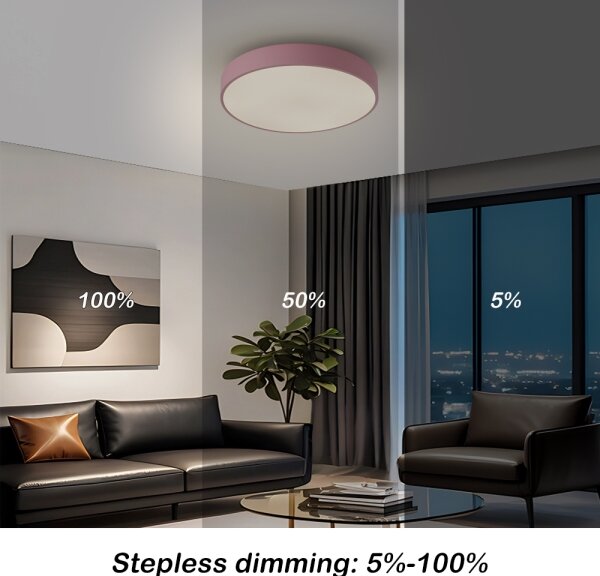 Brilagi - LED stmievateľné stropné svietidlo POOL LED/36W/230V 3000-6000K 30 cm ružové + diaľkové ovládanie