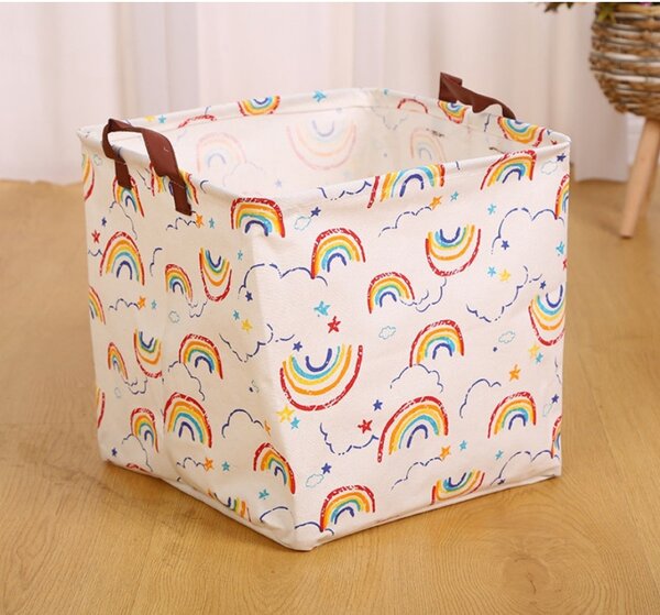 Ružový kôš na hračky RAINBOW