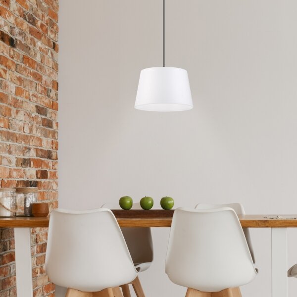 Luster na lanku AIDA 1xE27/60W/230V pr. 25 cm dub/orech/biela