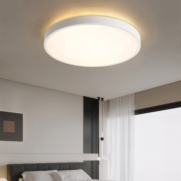 Brilagi - stmievateľné LED svietidlo GLASS POOL DOUBLE LED/80W/230V 60 cm biele + diaľkový ovládač