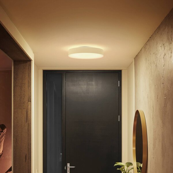 Stropné svietidlo Philips Hue Enrave LED 38,1 cm biele, Biela / opálová, Obývacia izba / jedáleň, kov, Moderný, Závesné svietidlo