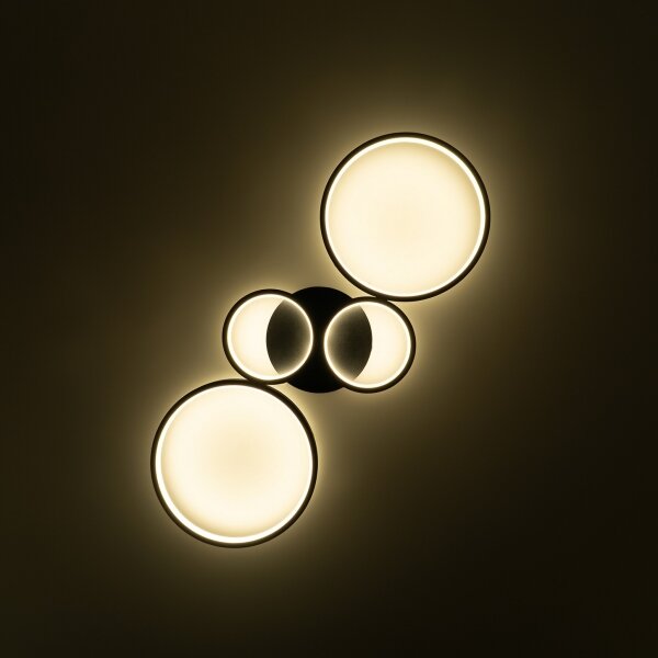 Brilagi - Stmievané LED stropné svietidlo RINGO LED/34W/230V čierne + diaľkový ovládač