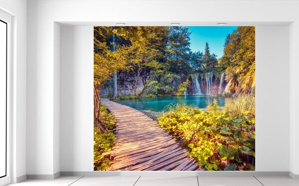 Fototapeta Plitvické jazero v Chorvátsku Materiál: Samolepiaca, Rozmery: 268 x 240 cm