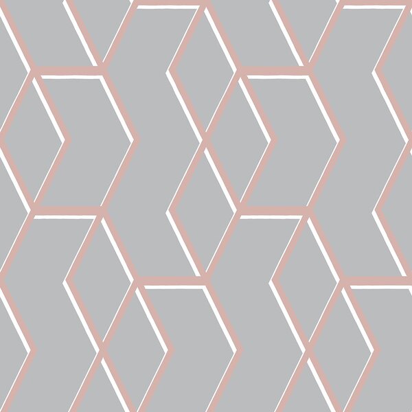 Sivá vliesová tapeta, metalický geometrický vzor 104734, Formation, Graham & Brown