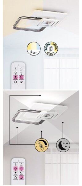 Rabalux 2937 - stmievateľný LED luster LED/48W/230V 3000K/4000K/6000K + diaľkový ovládač