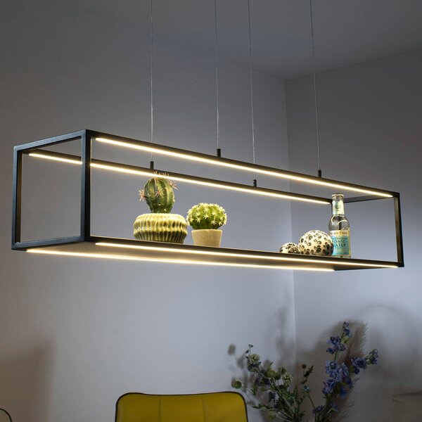 Paul Neuhaus LED závesné svietidlo Conni od Paula Neuhausa, čierna, 105 cm, Čierna, Obývacia izba / jedáleň, kov, Moderný, Závesné svietidlo