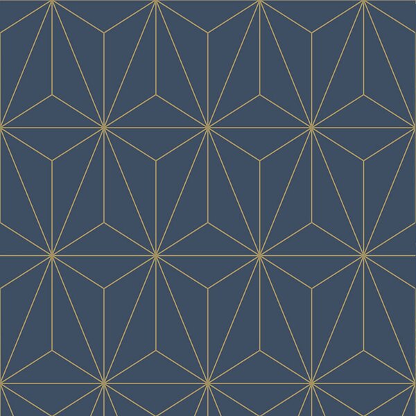 Modrá vliesová tapeta geometrický vzor 104742, Formation, Graham & Brown