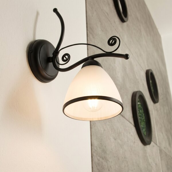 Nástenná lampa RETRO 1xE27/60W/230V čierna/biela