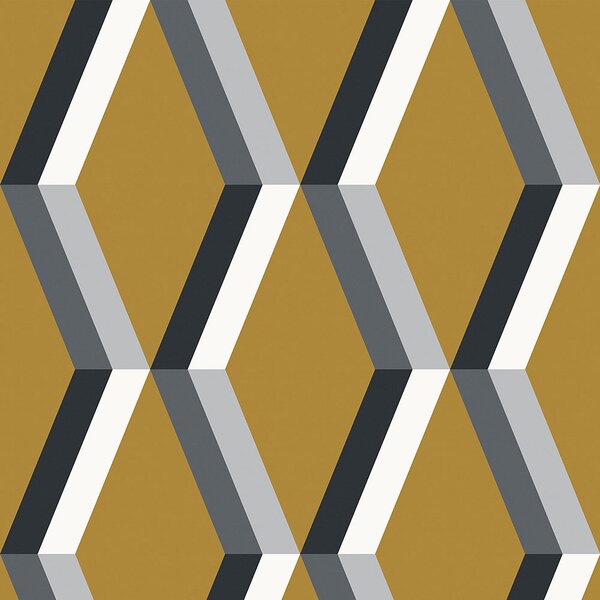 Žltá vliesová retro tapeta geometrický vzor 113948, Formation, Graham & Brown