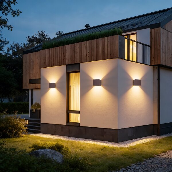 Brilagi - LED Vonkajšie nástenné svietidlo DONNANI LED/5W/230V 10 cm hnedé IP44