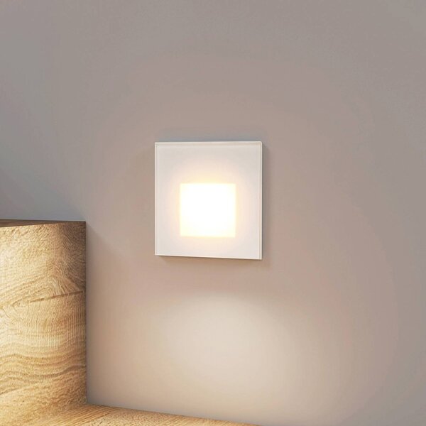 Arcchio LED vstavané svietidlo Vexi, 7,8 cm x cm, biele,, Biela / opálová, Chodba, Hliník, Moderný, Nástenné svietidlo zapustené