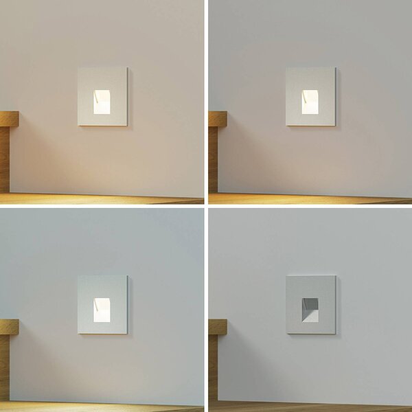 Arcchio LED vstavané svietidlo Vexi, 7,5 cm x cm, strieborná,, Hliník / sivá / zinok, Obývacia izba / jedáleň, Hliník, Moderný, Nástenné svietidlo zapustené