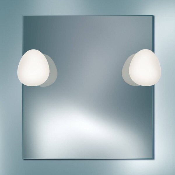 Foscarini Gregg piccola zrkadlové svietidlo biela, Biela / opálová, Kúpeľňa, Sklo, Dizajn, Nástenné svietidlo