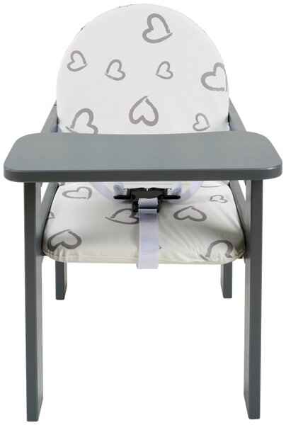 DETSKÁ JEDÁL. STOLIČKA 2 V 1, buk, sivá My Baby Lou - Izby pre bábätká