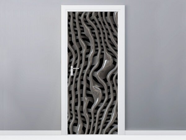 Gario Fototapeta na dvere Divé striebro Veľkosť: 95 x 205 cm, Materiál: Samolepiaca