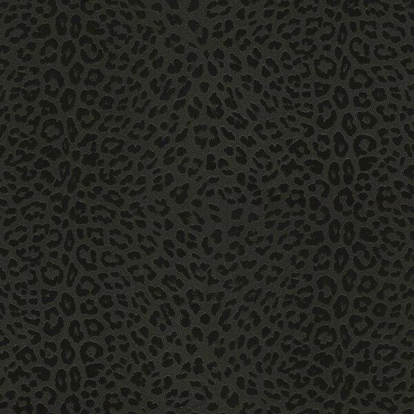 Čierna vliesová tapeta s vinylovým povrchom imitácia gepardí kožušiny Z80042 Philipp Plein, Zambaiti Parati