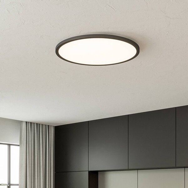 Stropné LED Tuco stmievateľné čierna Ø 50 cm, Čierna, Obývacia izba / jedáleň, Plast, Moderný, Závesné svietidlo