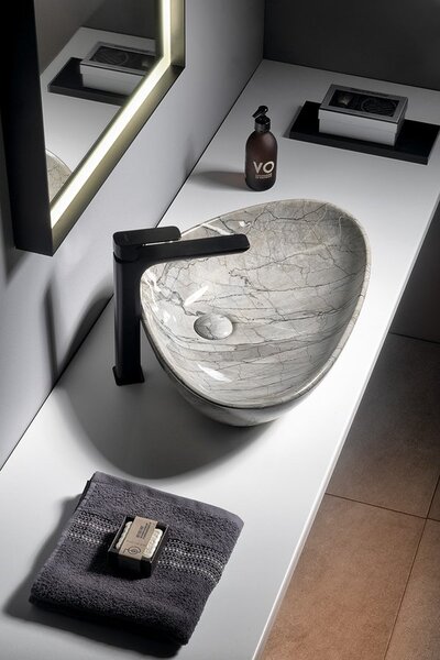 Sapho Sapho, DALMA keramické umývadlo 48x13x38 cm, grigio, MM513