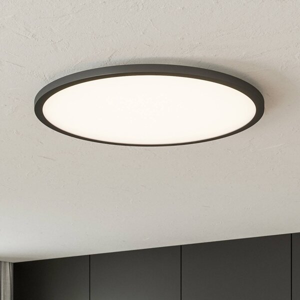 Stropné LED Tuco stmievateľné čierna Ø 50 cm, Čierna, Obývacia izba / jedáleň, Plast, Moderný, Závesné svietidlo