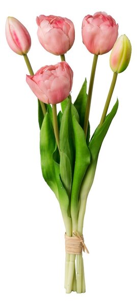 Umelý zväzok Tulipánov ružová, 39 cm