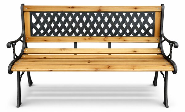 Ak furniture Záhradná lavica MIRT béžová/jedľové drevo